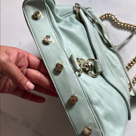 Rebecca Minkoff MAC Mint Green Leather Shoulder Bag